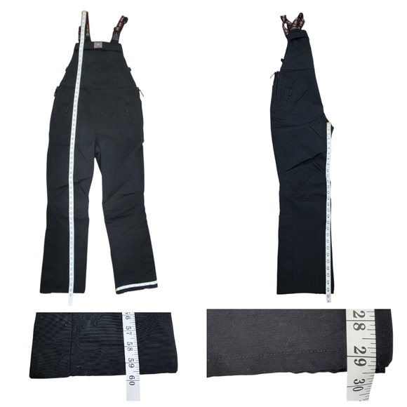 Polo Jeans Co. Ralph Lauren Ski Bib Overalls Snow Pants Black Women’s Large - Picture 15 of 17
